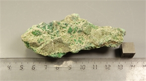 Гарниерит и халцедон окрашенный примесями никеля на породе 25566